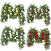 Simulated Money Leaf Rattan Rose Rattan Wedding Home Green Artificial Simulation Plant Wreath Simulation Rattan