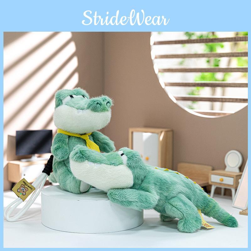 Süßes Cartoon Grünes Sitzendes Krokodil Plüschtier Anhänger Für Kinder Geburtstagsgeschenk