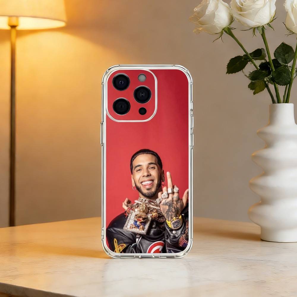 Rapper A- Anuel AA Real Phone Case For iPhone 17 16 15 14 13 12 11 Mini Pro Max Plus Transparent Cover