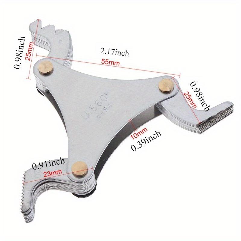 SAE Screw Thread Pitch Gauge Stainless Steel US Specification 60°Thread Gauges with Blades Range 4-84 for Industrial Measurement