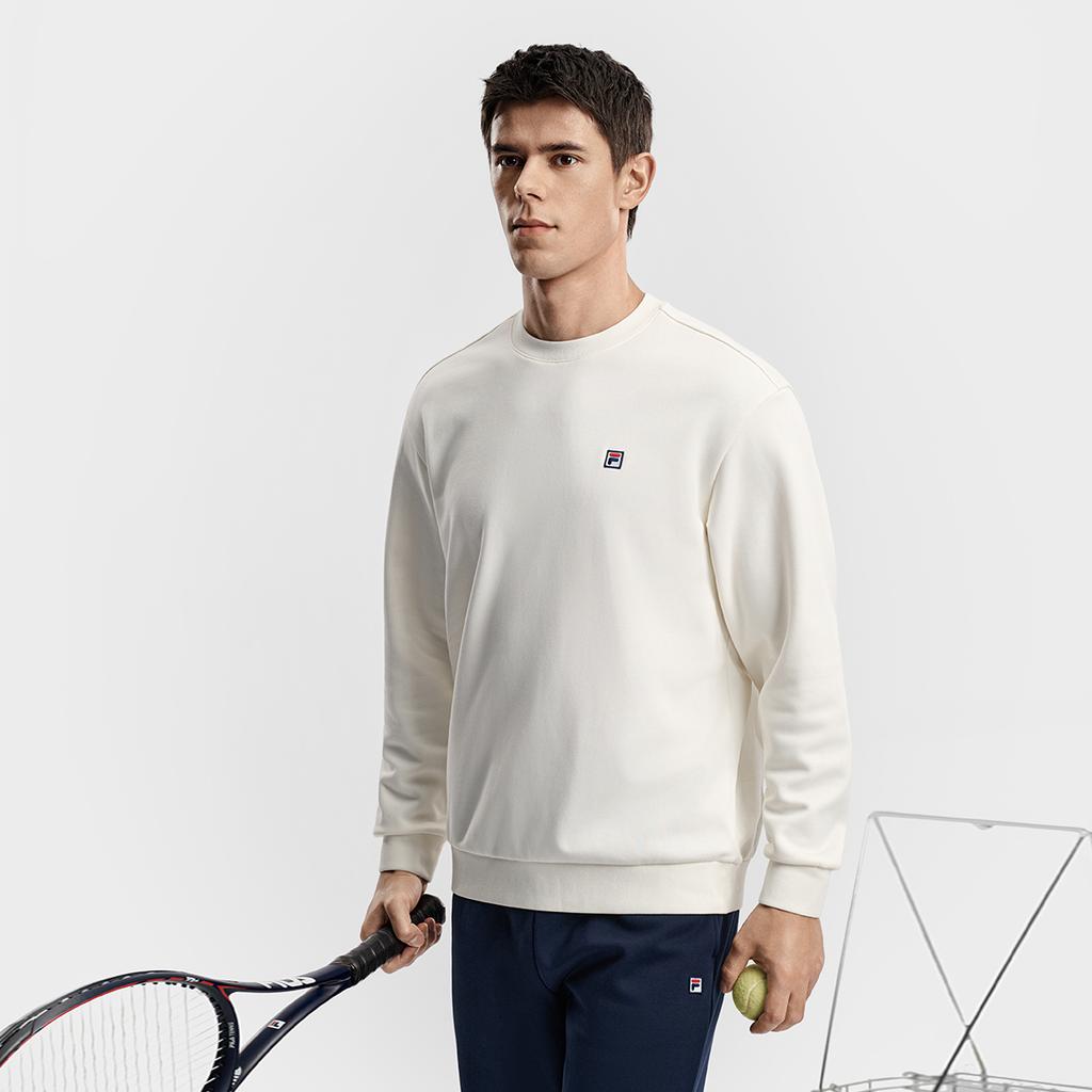 Fila Fleece Lined Warm Fashion Classic Simple Retro Sports Casual Tennis Style Comfortable Loose Pullover Crewneck Sweatshirt A11M613205FWT
