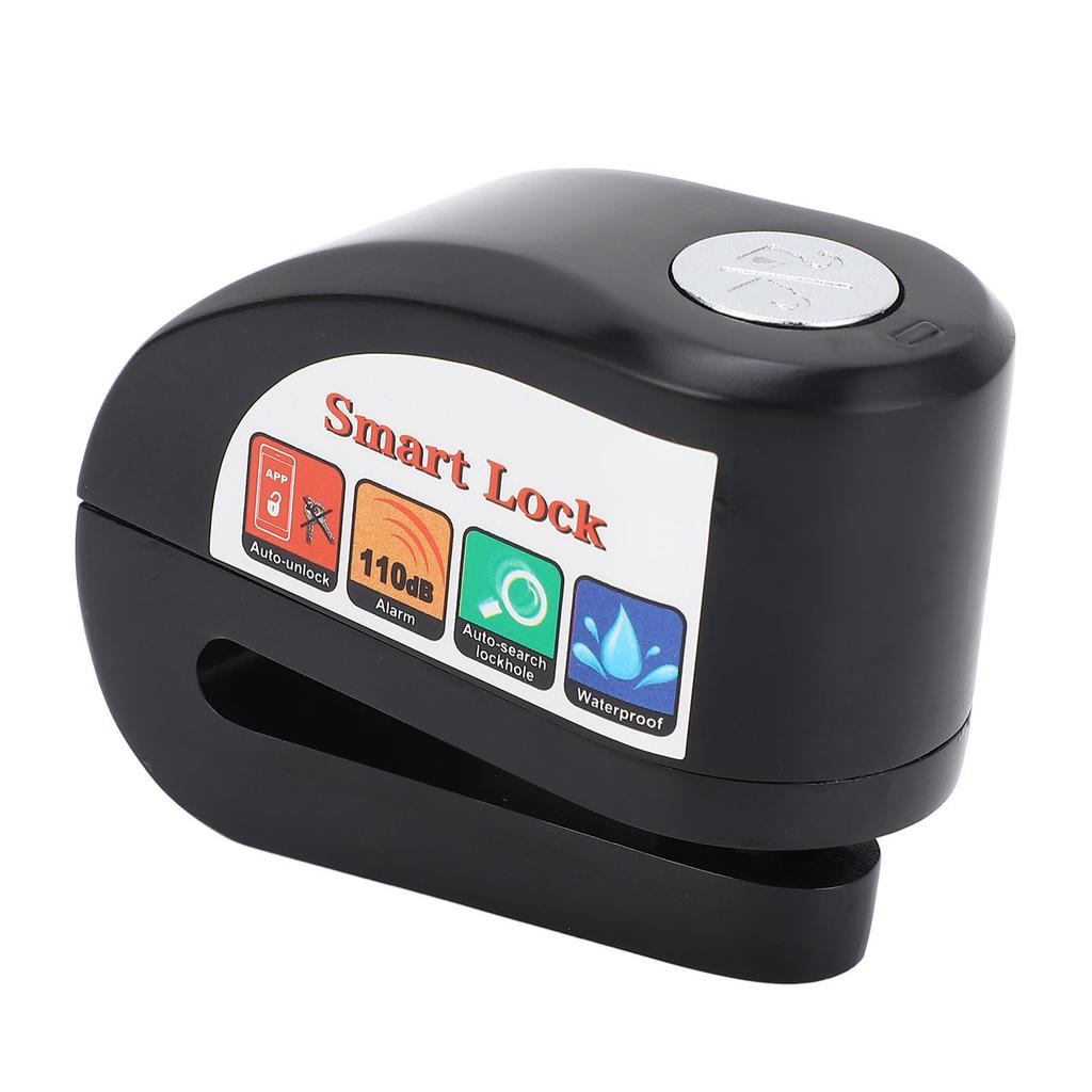 Trava de Disco para Motocicleta Bluetooth à Prova de Chuva Alarme de Alto Decibéis Trava de Disco de Roda de Segurança Inteligente para Motocicleta