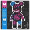 46cm Fluid Art Bear Building Blocks Kawaii Violent Bear Half Anatomy Bear Brick Figure Model Mini Bricks Toys for Birthday Gift