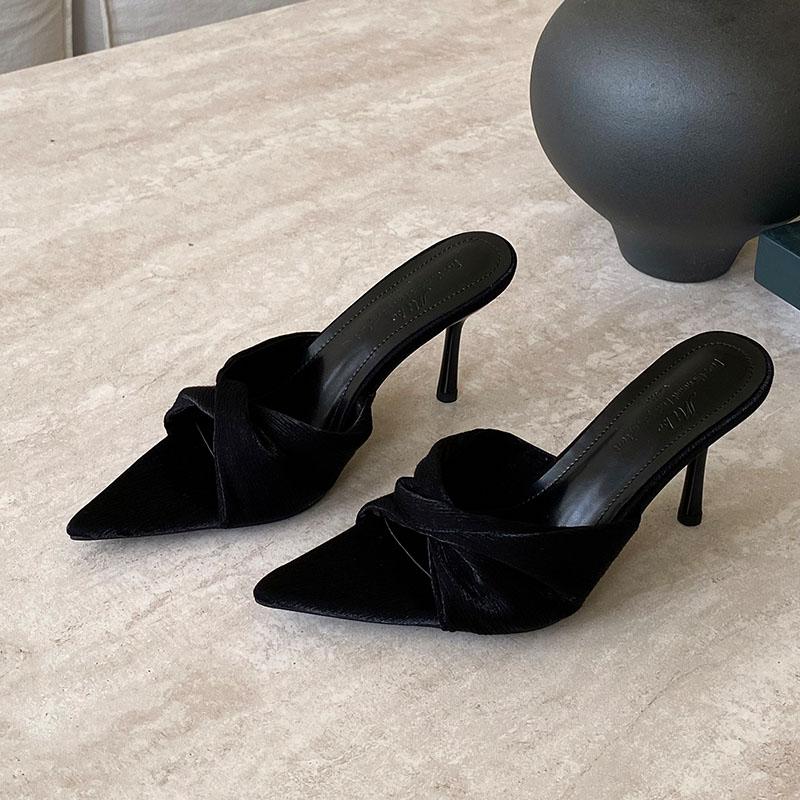 Fashion Fashion Pointed Toe Ladies High Heels Pumps Shoes Female Slides Footwear Slip On Elegant Women Thin Heels Shoes