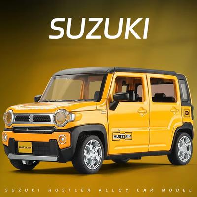 1:22 SUZUKI HUSTLER Legierungsauto Modell Diecast Metall Geländewagen Automodell Ton- und Lichtsimulation Sammlung Kinderspielzeug Geschenk