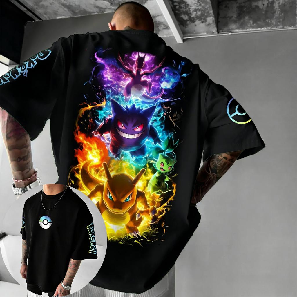 Game Printed Cotton T-shirt 2026 Men's and Women's Summer New Street Hip-hop Trend Casual Loose Y2K Parent-child Top