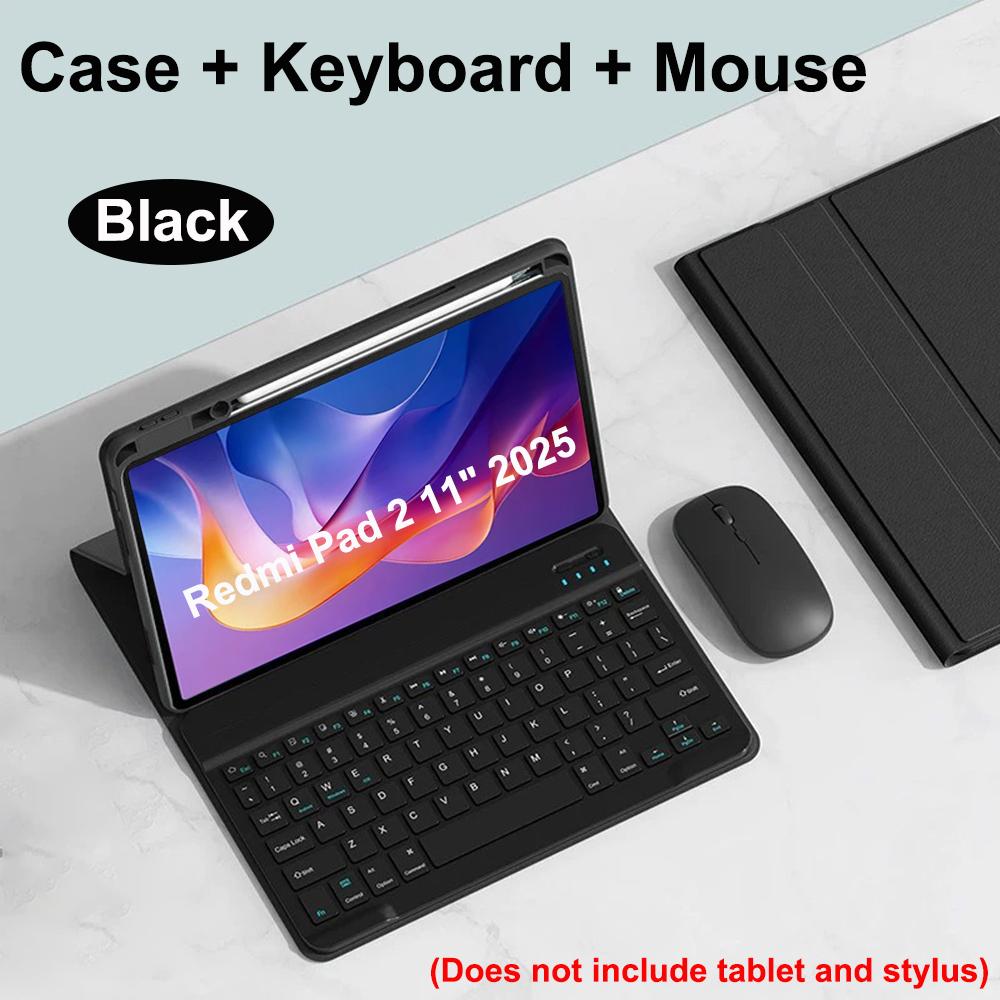 Case for Redmi Pad 2 11 Inch , Bluetooth Keyboard Case for Redmi Pad 2 11-Inch, Magnetic Keyboard Protective Cover