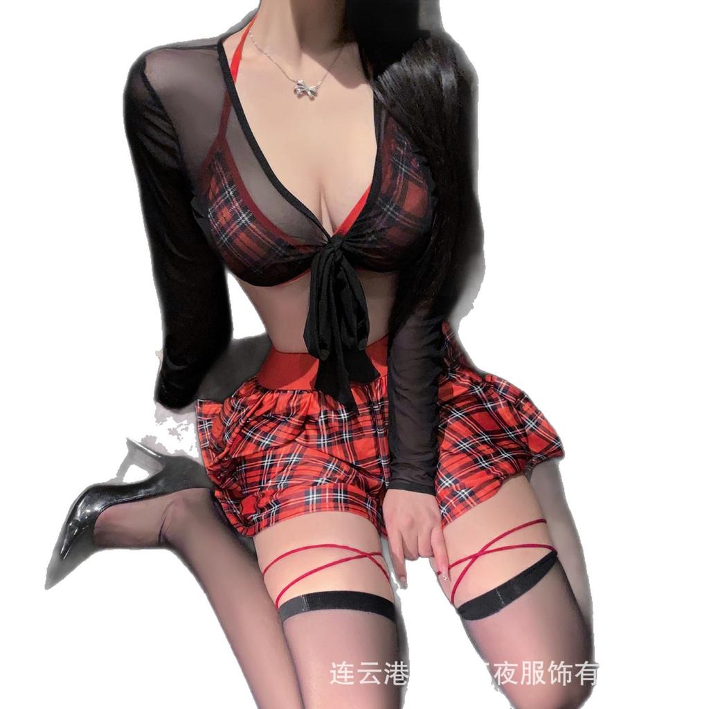Sex underwear sexy JK short skirt suit pure desire three-point uniform qqny sleeping clothes