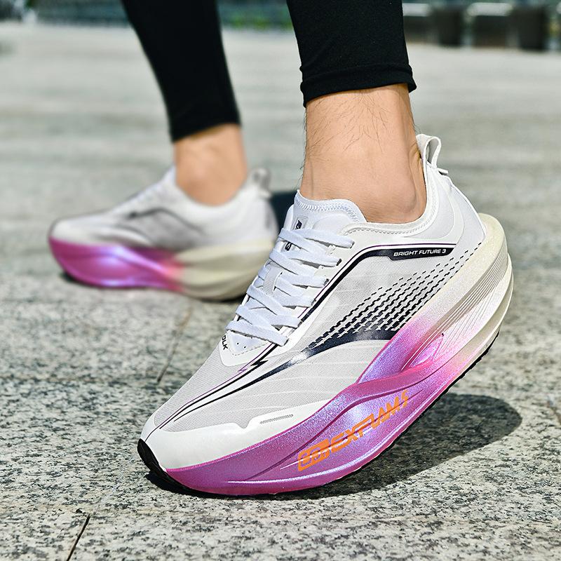 Classic lace-up new fly-woven breathable four-season casual sports shoes couple running shoes cushion