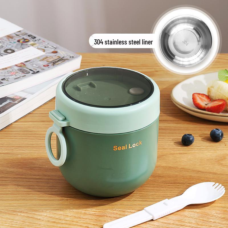 304 Edelstahl Isolierte Haferflocken- & Joghurt-Schüssel - Tragbarer Frischhalte-Lunch-Behälter