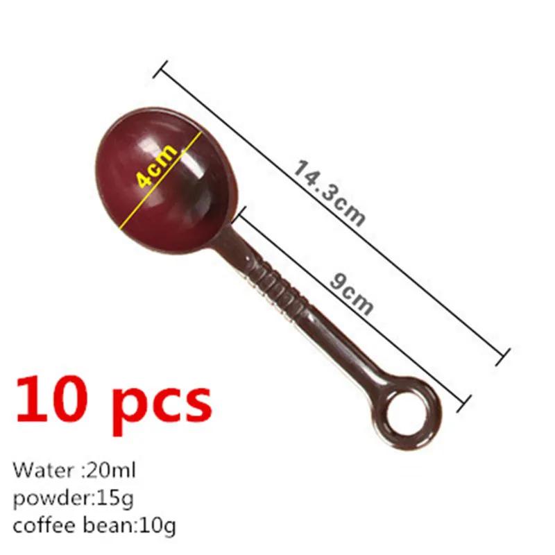 10 Pcs To 100 Pcs 10g Plastic Long Handle Measuring Spoon Milk Powder Espresso Scoop Baking Coffee Milk Tea Measure Baking Tool
