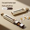 Clear Three-Compartment Portable Pill Box with Large Capacity and Pull-Out Lid for Outdoor Use