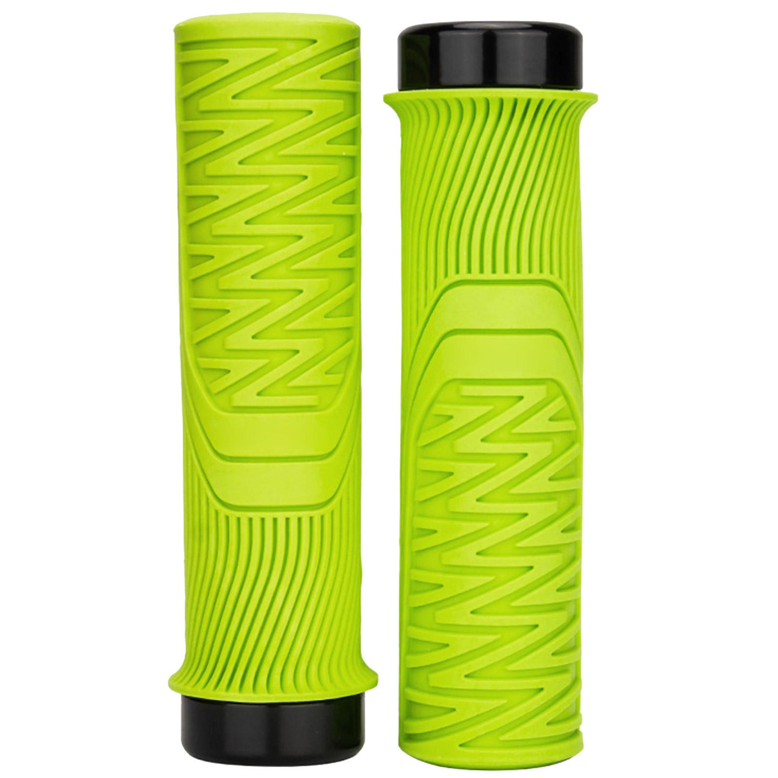 

Одинарные замки на руле велосипеда, удобные нескользящие велосипедные ручки, ручки руля с фиксацией для горного велосипеда зелёный