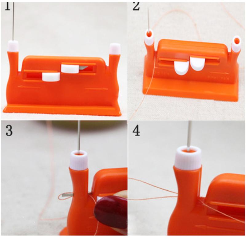 Automatic Needle Threader Double-headed Thread Device DIY Quick Hand Sewing Needle Changer Tool For Elderly Sewing Accessories