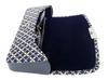 Inden H Glasses Hard Navy Blue Deerskin with White Shippo Pattern [Inden-ya] Case, Type, 4206, Lacquer,