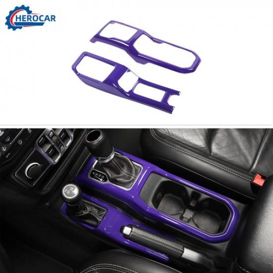Center Console Gear Shift/4WD Panel Decor Trim for Jeep Wrangler JL JT Purple