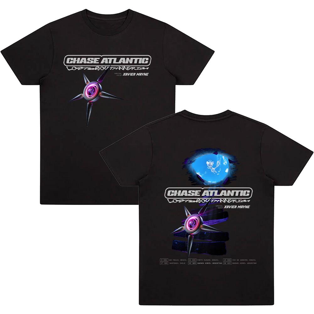 

Chase Atlantic Lost In South America Tour T Shirts Men Clothing Harajuku Cotton Graphic T-shirts Trend Aesthetic Tees Tops - ... S разноцветный