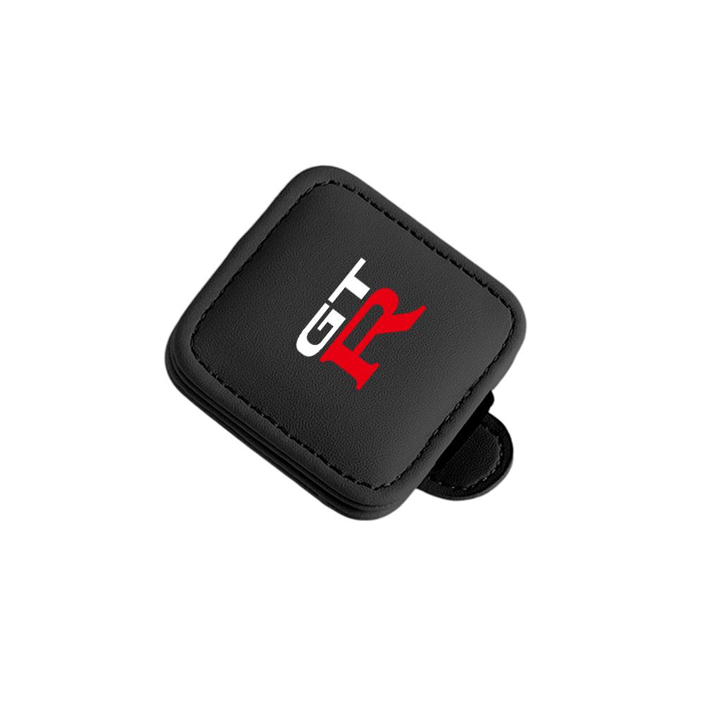 CGCBZC1 Auto Leder Brillenclip Sonnenblende Sonnenbrillen Aufbewahrung Befestigung für Nissan GTR Nismo Qashqai Leaf XTrail Tiida Kicks Versa Juke