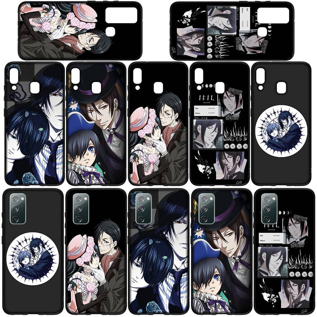 Phone Case for Samsung Galaxy S25 S23 S22 S21 S24 Ultra FE A05 A06 A15 A16 A36 A37 A35 A34 A54 A55 A56 A57 A25 A26 A53 A17 Comics Black Butler Cover