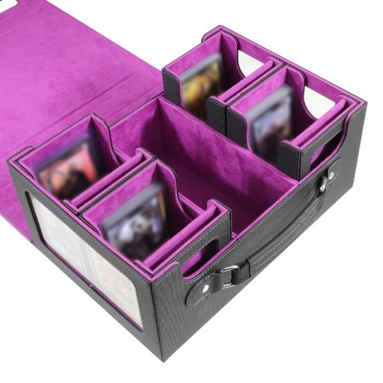 Yousheng Trading Card Storage Box Magnetic Closure 4-Row Deck Case Large Capacity Card Deck Box for PTCG TCG Sports Cards