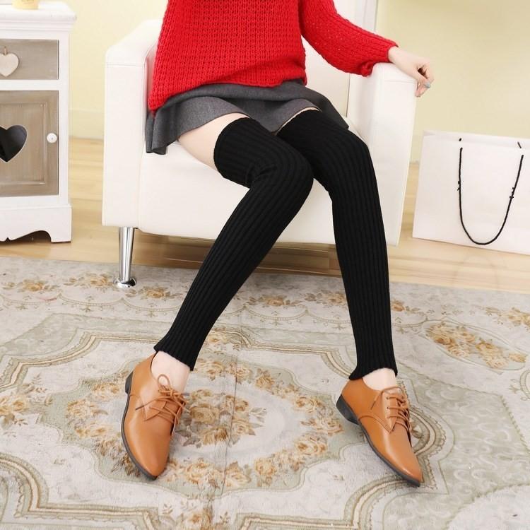 Luxurious Thick Long Snow Knit Leg Warmers Over Knee Women Breathable Acrylic Winter Socks