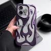 Custodia per Telefono con Design a Fiamma 3D Vuota Per Per Iphone 1 14 13 11 12 17 Air 16 Pro Max 1 Plus Fresca Antiurto Morbida Copertura Posteriore