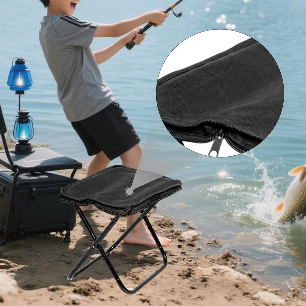 Campinghocker faltbar Geschenke Leichtgewichtiger Sitz für draußen zum Wandern Strand Reisen Khaki