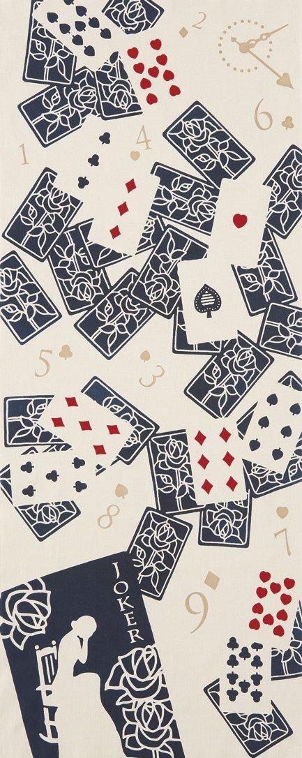 

Kenema Tenugui Hand Chusen 36 x 90 51697 Towel, Dyed, Hitohira Roman (Old Maid), cm, белый