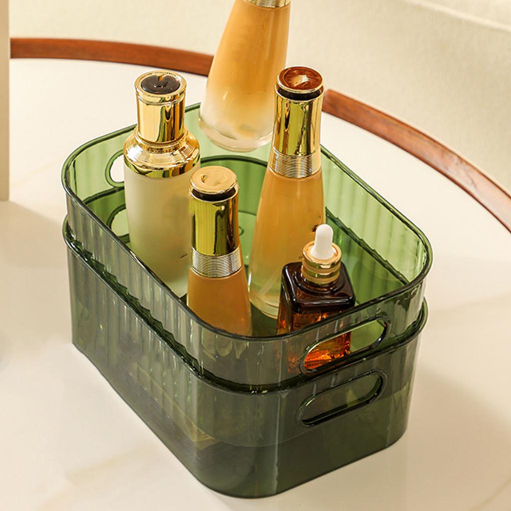 Desk Cosmetic Makeup Bathroom Vanity Storage Box Great for Cosmetics Skincare Lipsticks Nail Care