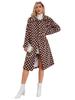2022 New Women's Mid-Length Plaid Faux Fur Coat