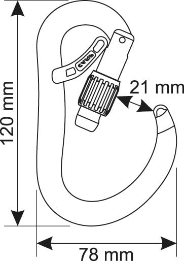 CAMP Atom Belay Lock Gunmetal 85g 5292400