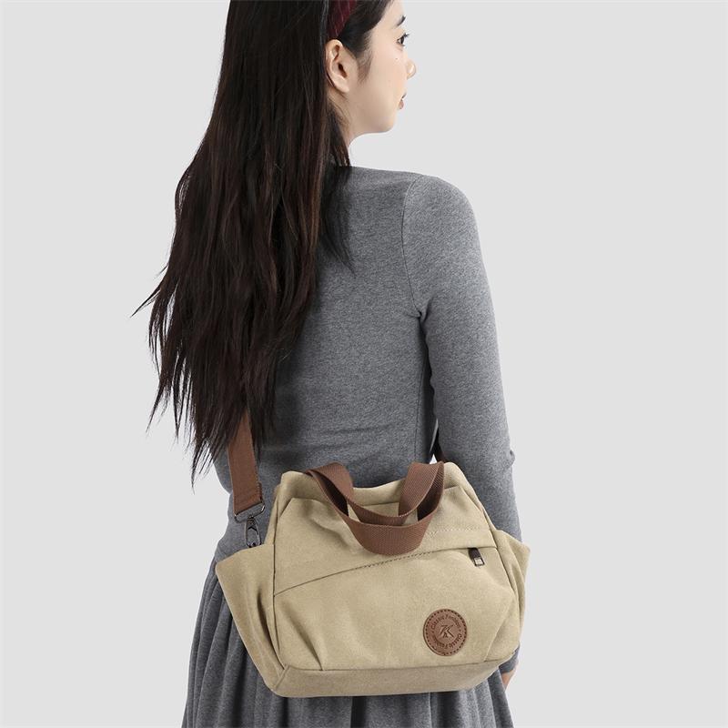 Multi-Compartment Canvas Bag Women's Bag Shoulder Bag Crossbody Bag Mother Bag