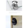 Round Shower Glass Door Handle Showcases Cabinet Drawer Metal Clamp Pulls Bathroom Hardware Rustproof Easy To Install