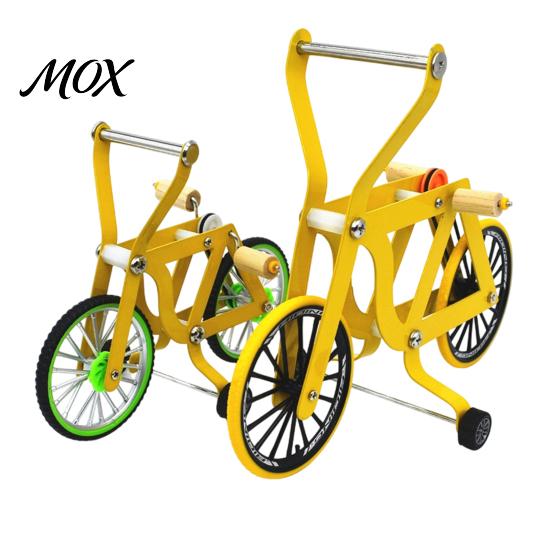 Anti Chew Bird Toy Intelligence Training Bike Toy, Interactive Bicycle Exercise Enrichment Cockatiel Educational for Lovebird Conures Parakeet