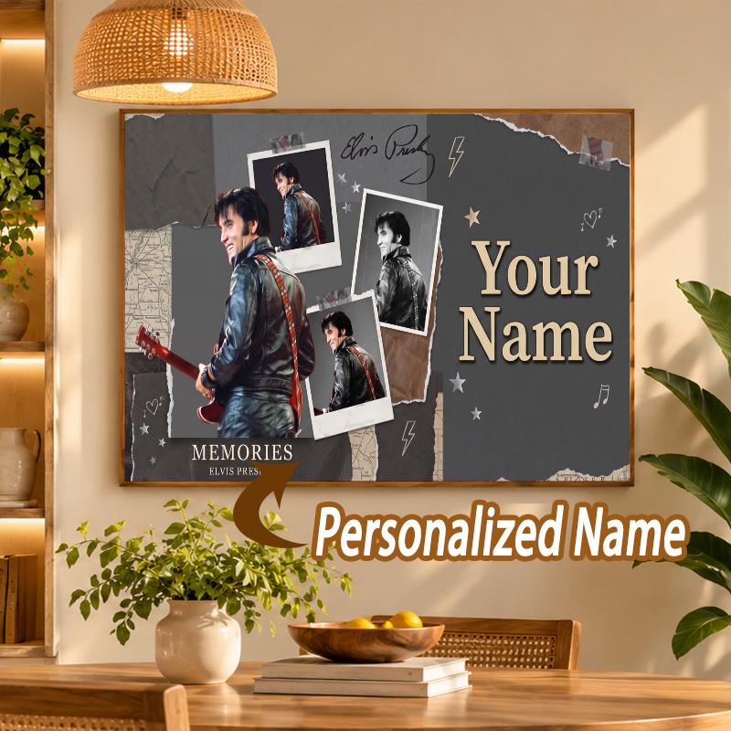 Custom Name Elvis Presley 5D Diamond Painting Personalized Full Drill Diamond Art Kit Gift