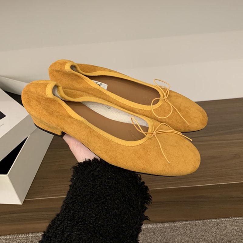 Mode 2025 Neue Damen Flache Damen Ballerinas Tanzschuhe mit niedrigem Absatz Schuhe Mode Runde Zehen Damen Flats Slipper