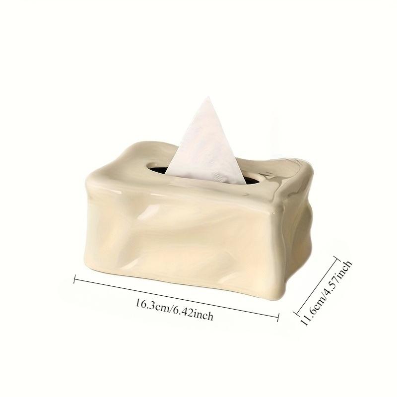 Ceramic Luxury Tissue Box Modern Creative Minimalist Style with Unique Design for Living Room Home Decor Highend Elegant Stylish