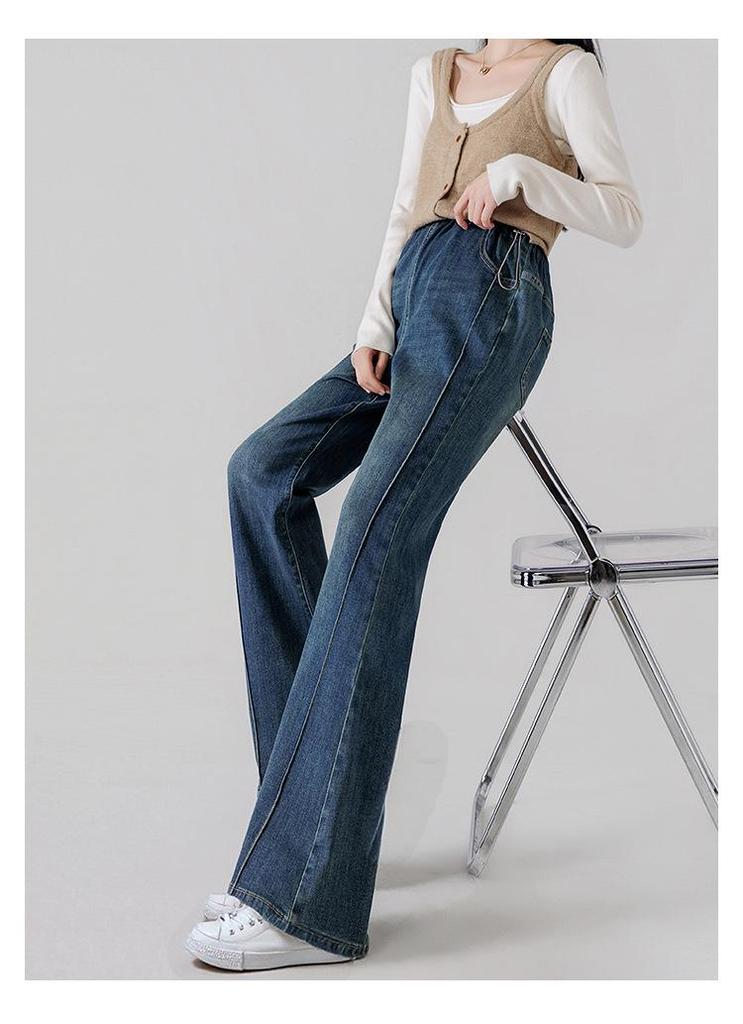 Spring Maternity Flare Pants: Fashionable, Versatile, Loose-Fit Plus Size Jeans for Casual Wear