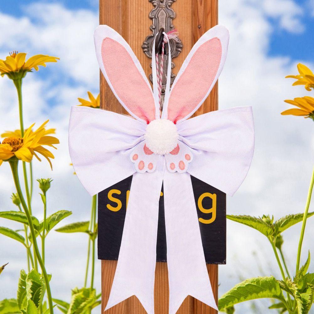 New with Lighting Easter Ornaments 54cm Reusable Easter Party Decor Polyester Bunny Ears Hanging Festival Supplies