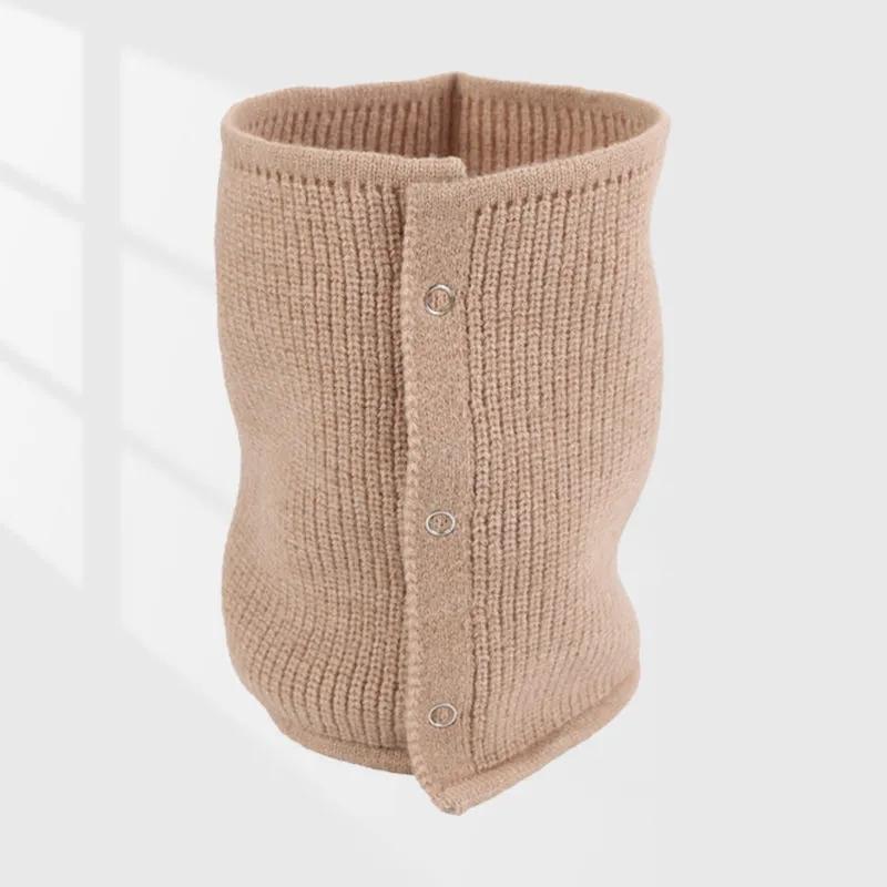 Man Hedging Fake Collar Elastic Hooded Woolen Neck Guard Bib Pullover For Woman'S Single Loop Knit Button Folded Warm Scarf T39