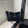 Large capacity tote bag autumn and winter versatile commuter shoulder underarm bag texture handbag