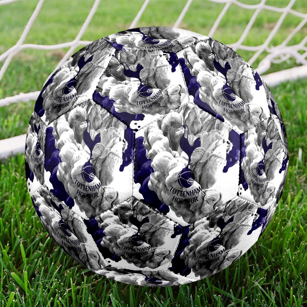 SpursSoccer Ball Colorful All Ages Machine Stitched PVC Competition Ready Durable High-Bounce