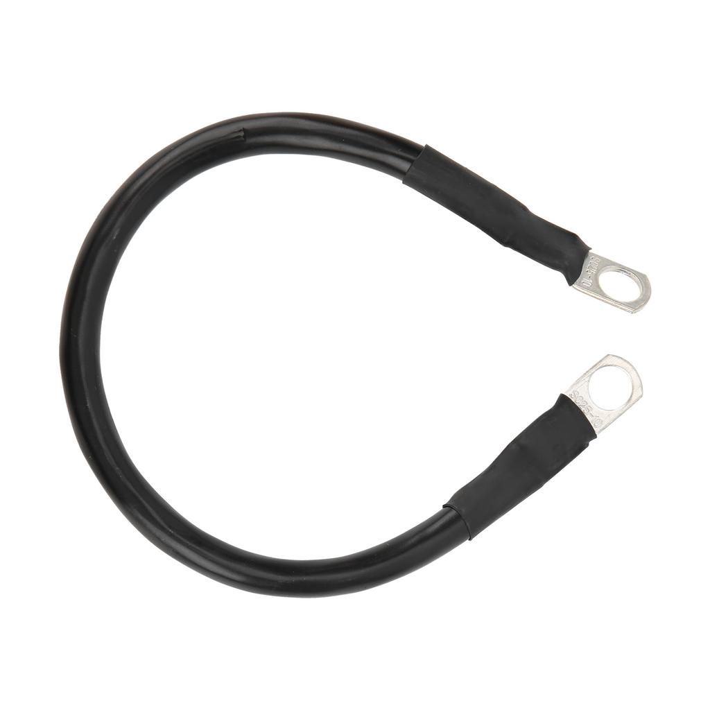 11.8in Ground Wire 4AWG 25mm² 150A High Toughness Flexible Earth Cable for Battery Inverter Black