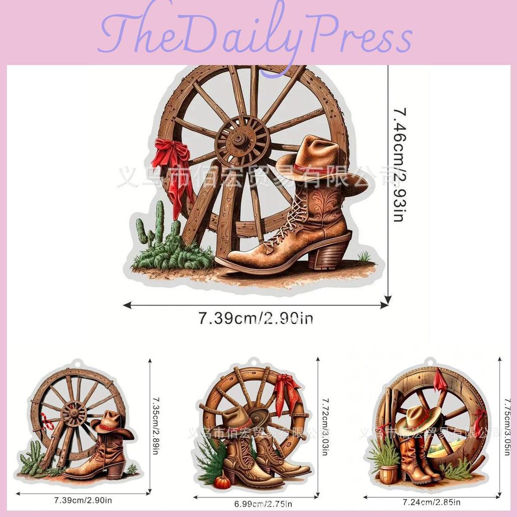 Personalisierter Acryl Stiefel und Hut Auto Spiegel Anhänger Niedlicher Cartoon Stil Dekoratives Accessoire