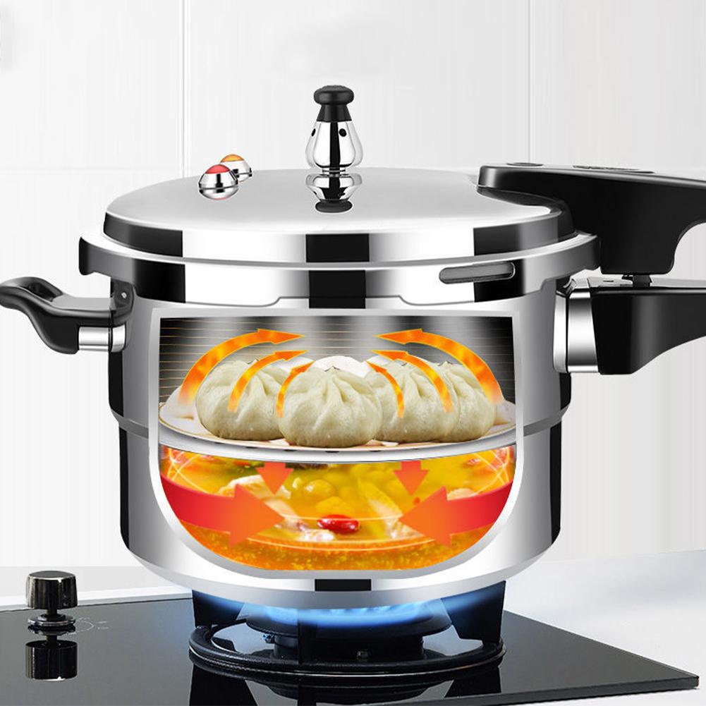Pressure Cooker with Steaming Plate Small Pressure Cooker Household Stovetop Pressure Canner for Gas Stove Induction Cooker