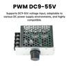 DC 9-55V DC Motor Speed Regulator 9V 12V 24V 36V 48V High Power Drive Module PWM Motor Speed Controller 40A Current Regulator