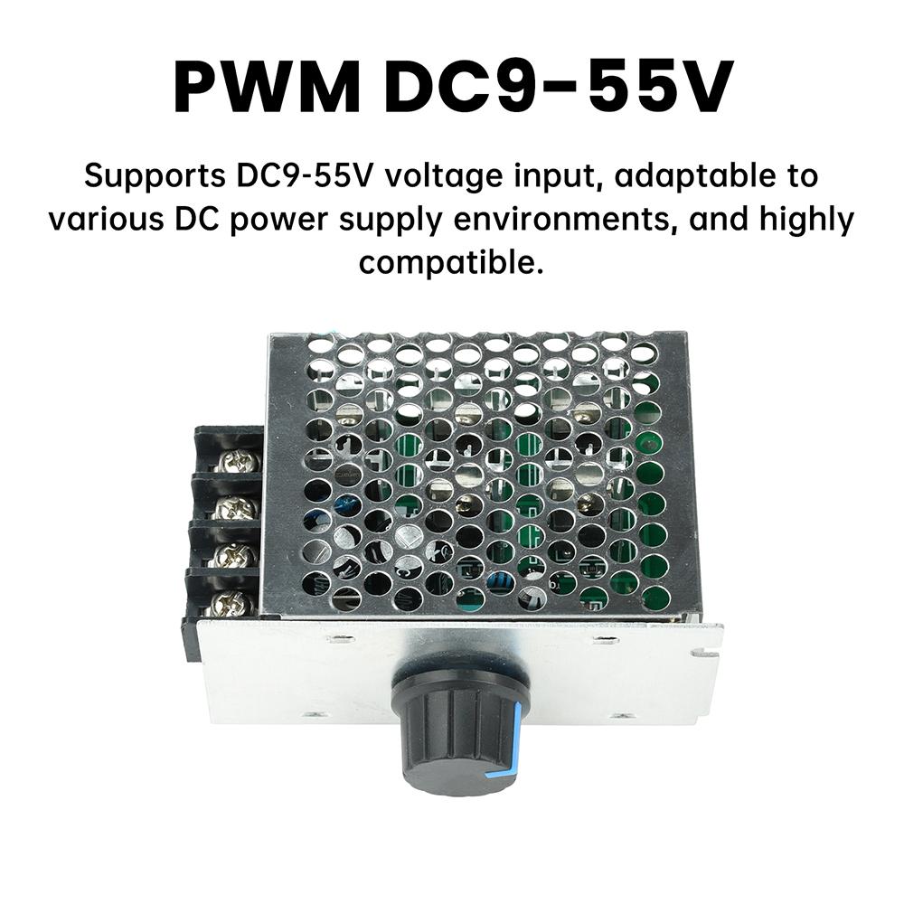 DC 9-55V DC Motor Speed Regulator 9V 12V 24V 36V 48V High Power Drive Module PWM Motor Speed Controller 40A Current Regulator