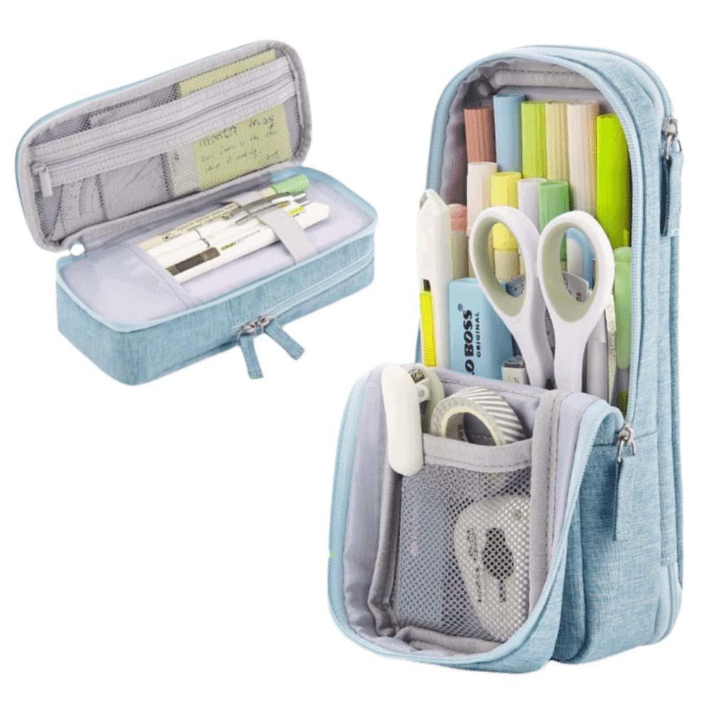 Large-capacity Folding Pencil Case Double-layer Student Stationary Boxes  Study Supplies