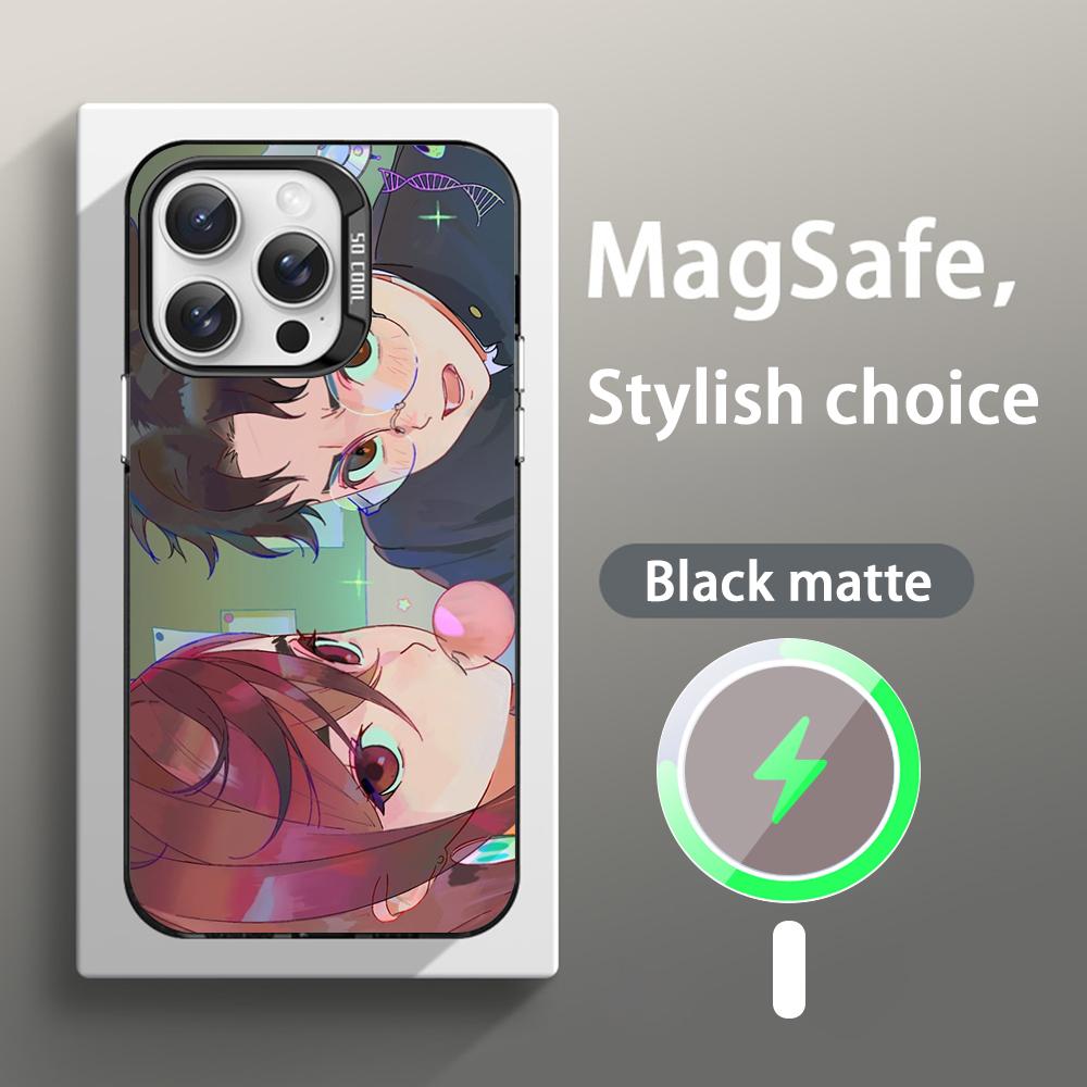 

Hot anime Dandadan pattern design Phone Case Magnetic IMD Colorful Silver case for iPhone 16 15 14 13 12 11 Pro Max iPhone11