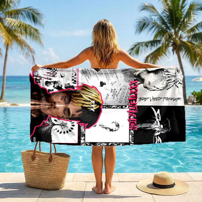Xxxtentacion Fashion Beach Towel: Ideal for Summer Adventures Soft, Absorbent and Quick Drying Suitable for Swimming and Bathing